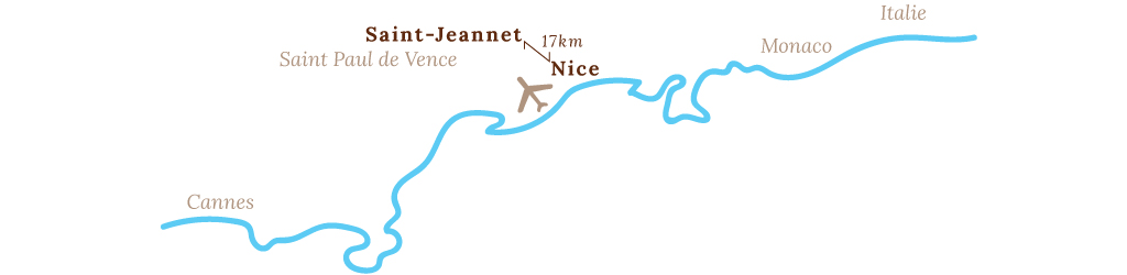 Plan : à 17km de Nice